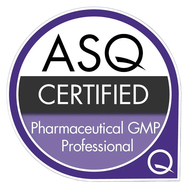 Asq Certified Pharmaceutical GMP Professional